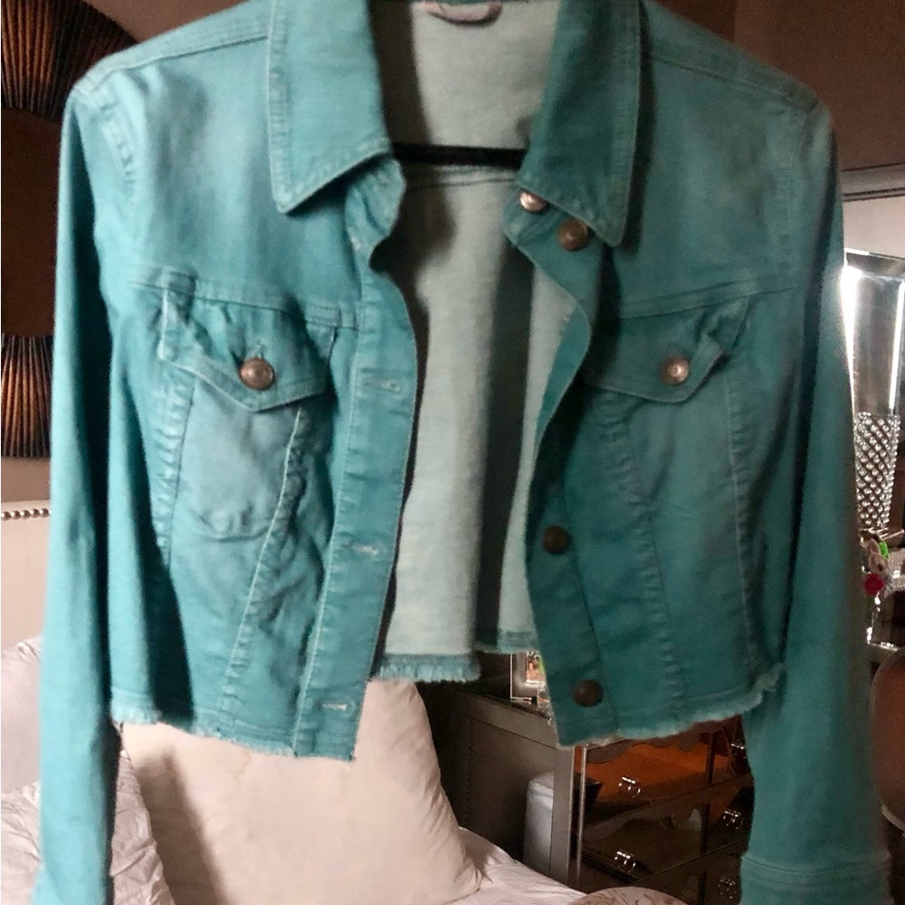 United Colors Of Benetton Green Casual Jean Jacket